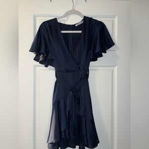 Saints+Secret Navy Blue Wrap Dress